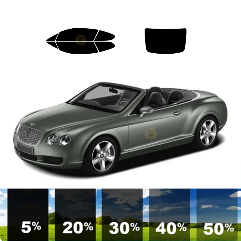 precut Removable Window Tint Film For Car 100% UVR Heat Insulation Carbon ﻿For BENTLEY CONTINENTAL GT 2 DR COUPE 2004-2008