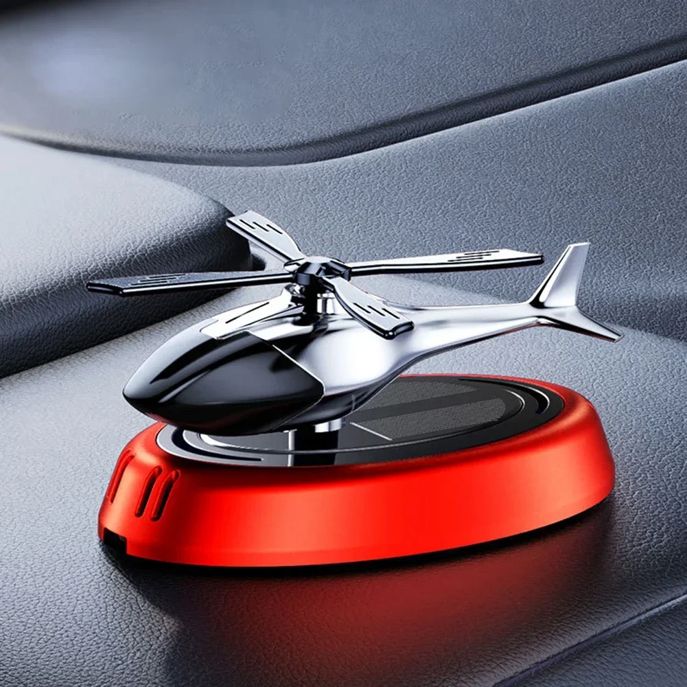 Car Helicopter Solar Rotating Perfume Diffuser Car Fragrance Decoration Car Air Freshener Ornaments Deodorant Perfume Diffuser