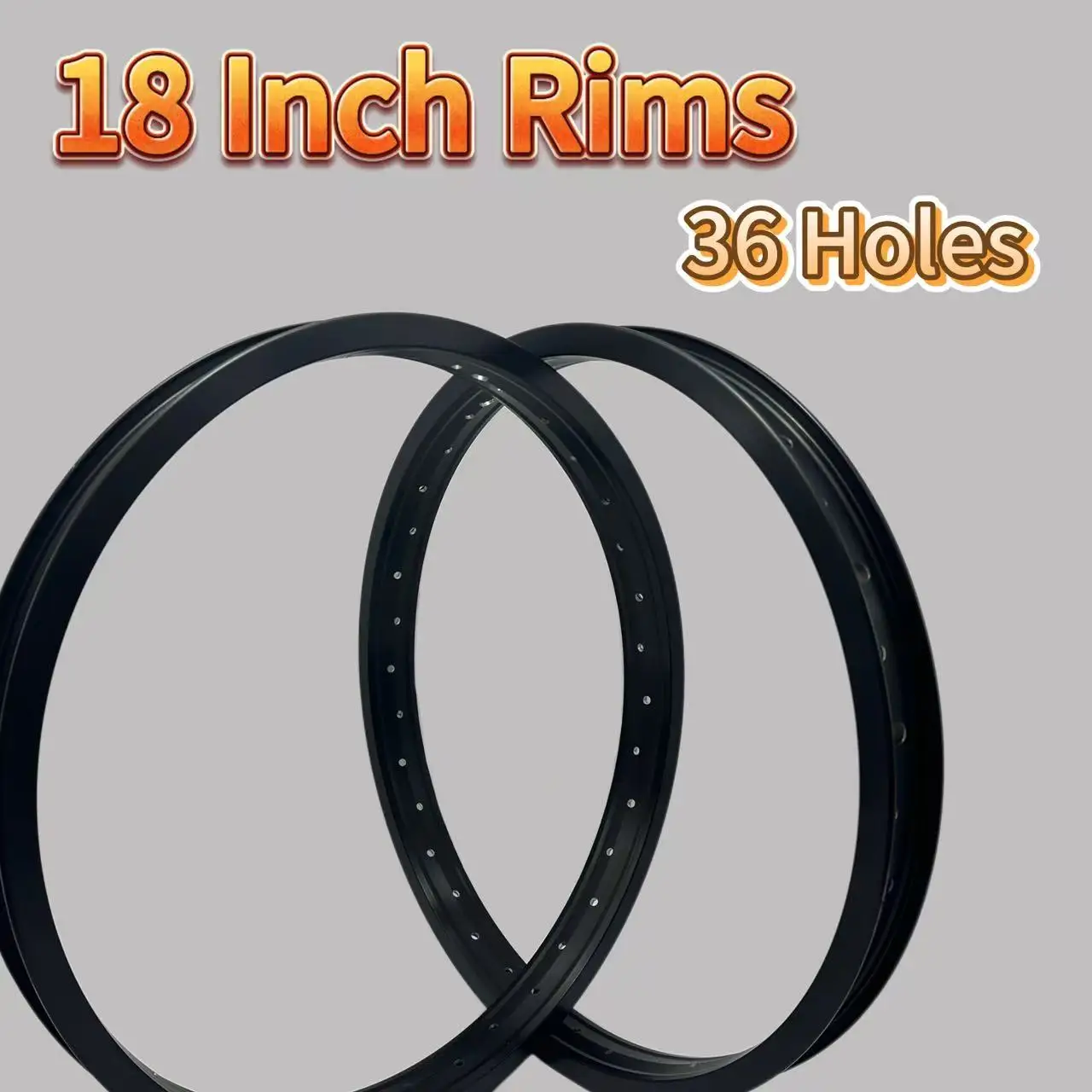 

18 Inch Rims Wheel Aluminum Alloy 1.75-18 36 Spokes Holes wheel hub Bike Tyre Tyres Compatible with 1.75x18 Size bicycle parts