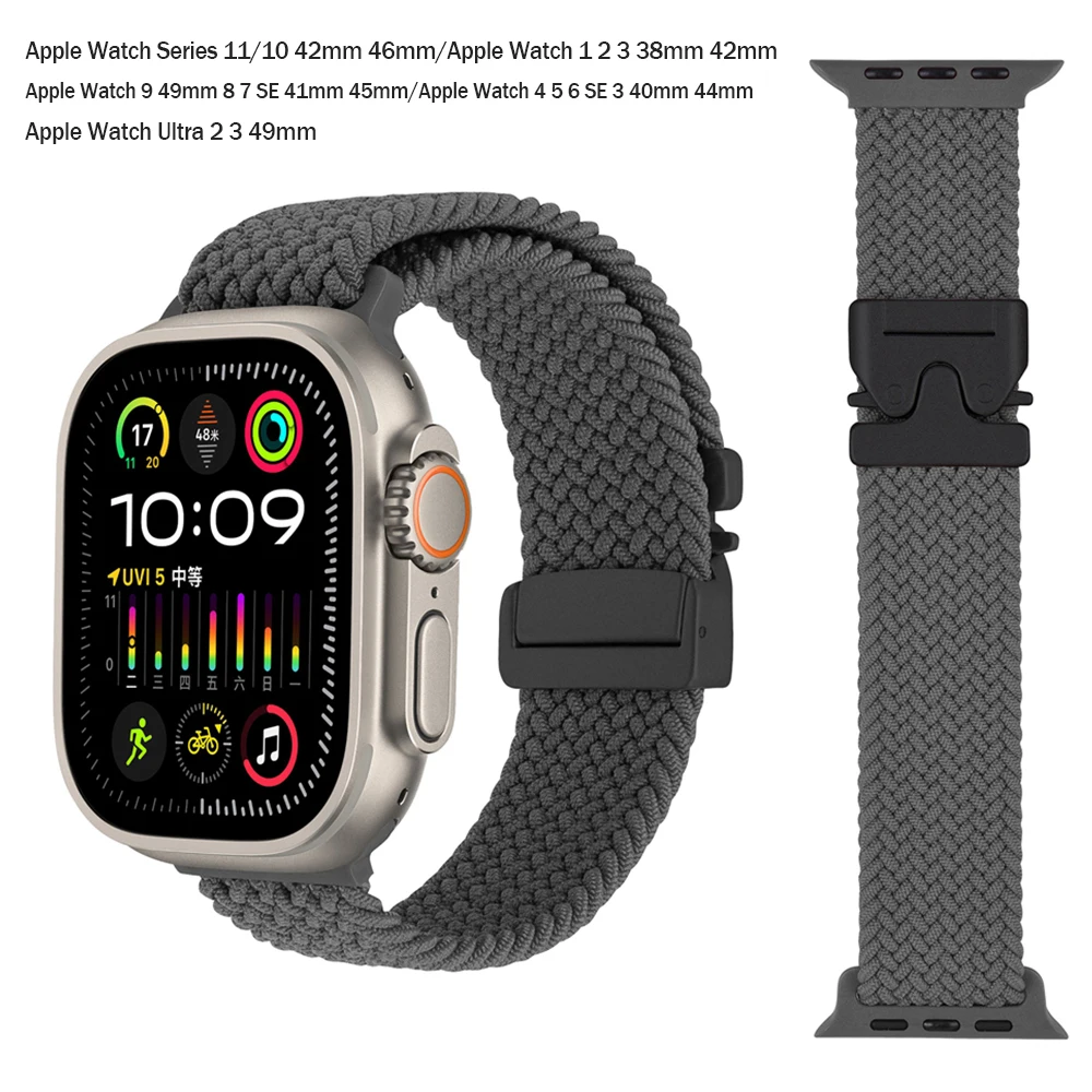 Fallschirmschnallen-Nylonarmband für Apple Watch Ultra 3 2 Band IWatch Series 11 10 9 8 7 6 5 SE 38-40-41mm 42-44-45 49mm Armbänder