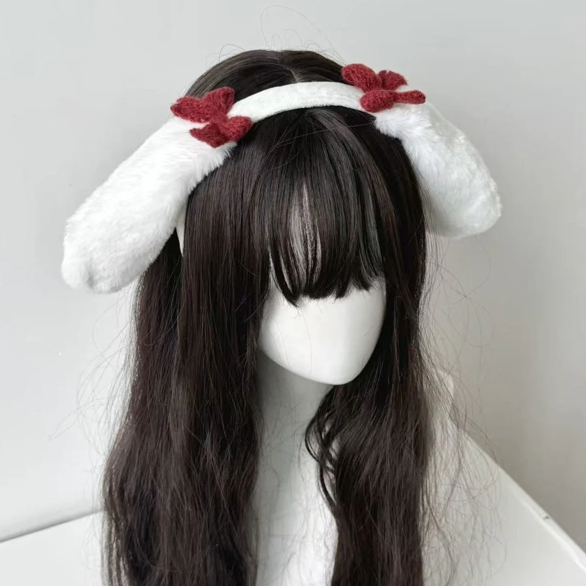 Cute Bunny Ears Headband Plush Rabbit Hair Hoop Headwear Cosplay Costume Hair Accessories For Girl Party