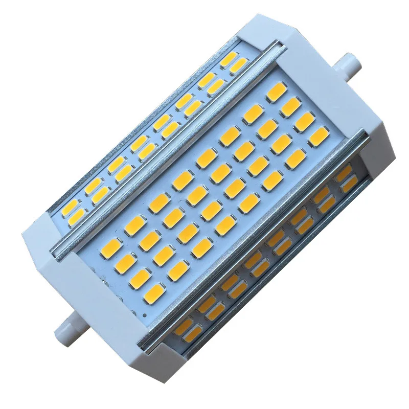 R7S LED 30W 118mm ยาว110V/220V ลดแสงการกระจายความร้อนของแหล่งจ่ายไฟเป็นอลูมิเนียมหนา