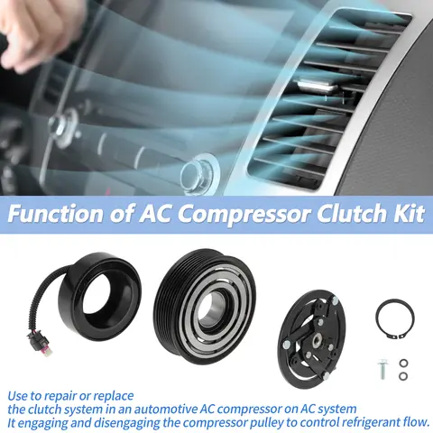UXCELL Air Conditioner AC Compressor Clutch Kit for Honda Civic 2016-2021 2.0L for CVC