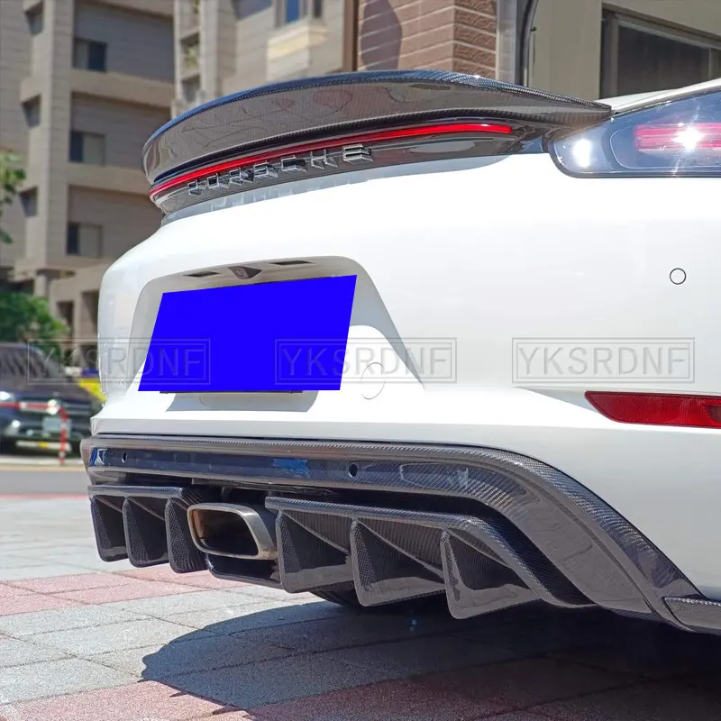 Real Carbon Fiber Rear Trunk Lip Wing Spoiler for Porsche 718 Boxster & Cayman 2016-UP