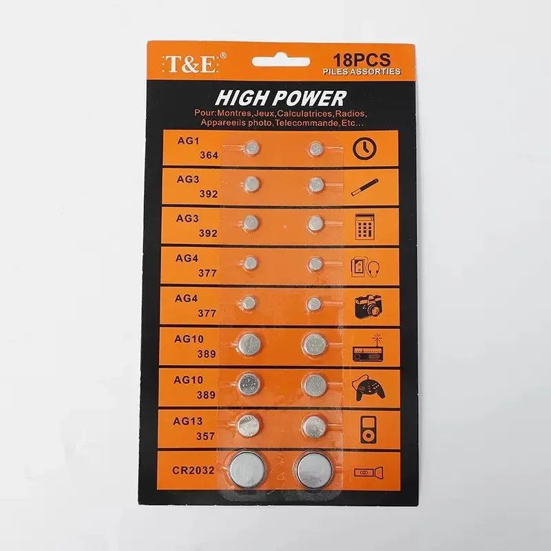 Pilas de botón de 1,5 V y 3V AG1 AG3 AG4 AG10 AG12 AG13 CR2016 CR2025 CR2032 pila de moneda de litio reloj juguetes batería de Control remoto