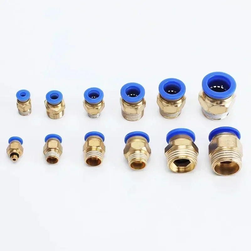 Boxed PC Series 4mm 6mm 8mm 10mm 12mm Air Joint Connectors Hose Tube Pneumatic Fittings 1/4 1/8 Push in Quick Release Couplings