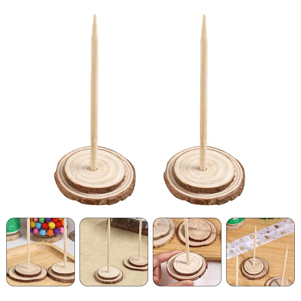 

Small Christmas Tree Base Bottom Accessories Beige Wood Stand Artificial Father