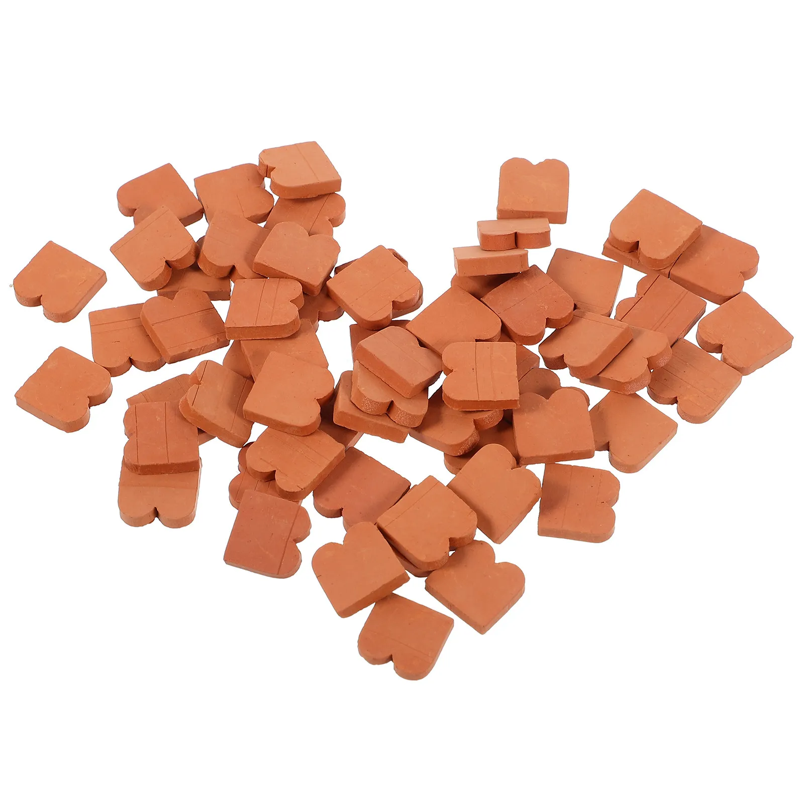 100 Pezzi Mattoncini in Miniatura, Accessori in Materiale Simil-Suolo per Artigianato Fai-da-Te, Modelli in Miniatura per Fattorie, Giardini e Case