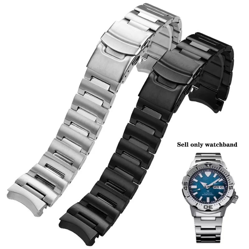 20mm Watch Bracelet for Seiko Monster Steel Band PROSPEX Series SRPH75K1 SRPD25K1 Stainless Steel Watch strap Men's wristband