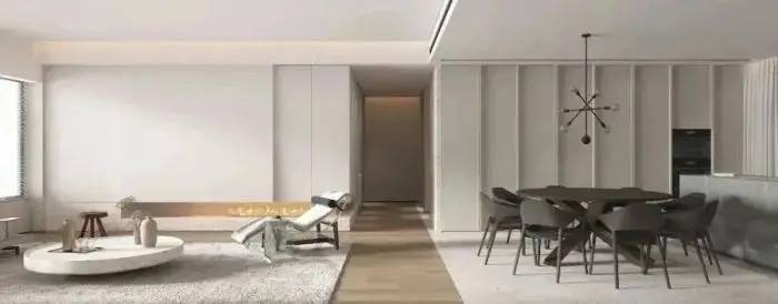 Sanhai الحد الأدنى نمط التصميم الداخلي تخطيط منزل تخطيط الفضاء مسودة ثلاثية الأبعاد ماكس تقديم الواقي الذكري استشارات مجانية عبر الإنترنت