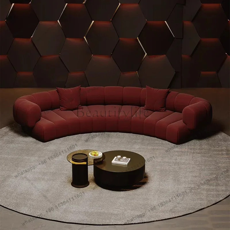 LSNordic Semi Circular Arc Sofa Modern Designer Beauty Salon Reception Office Sofa Hotel Rest Area Office Furniture Transat FYOS