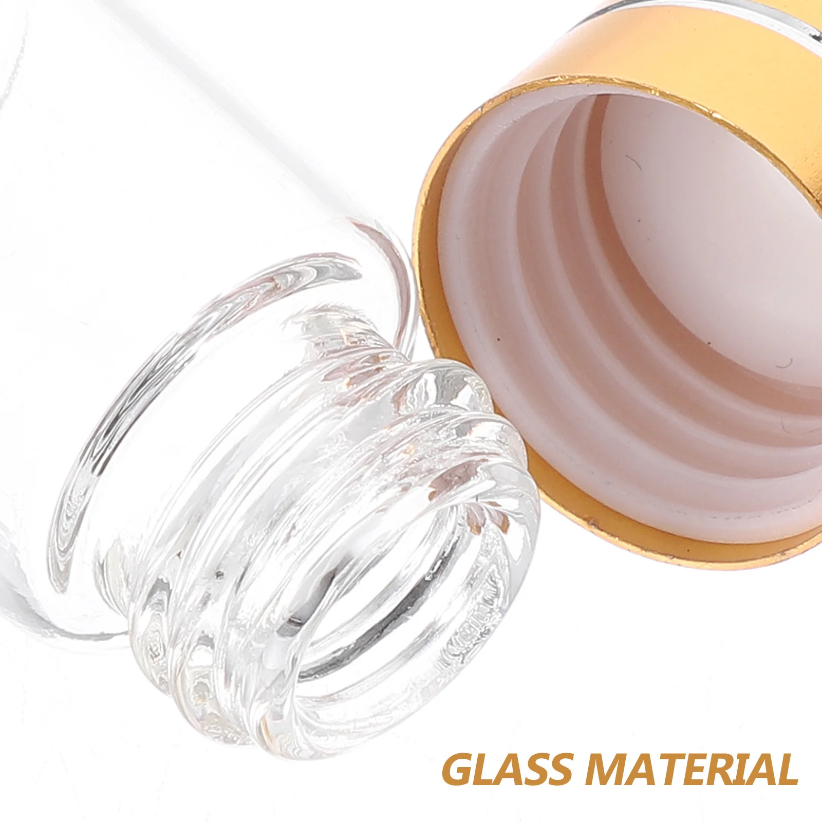 

50Pcs Small Glass Dropper Bottles Clear Refillable Subpackaging Travel Bottles Dropper Bottle