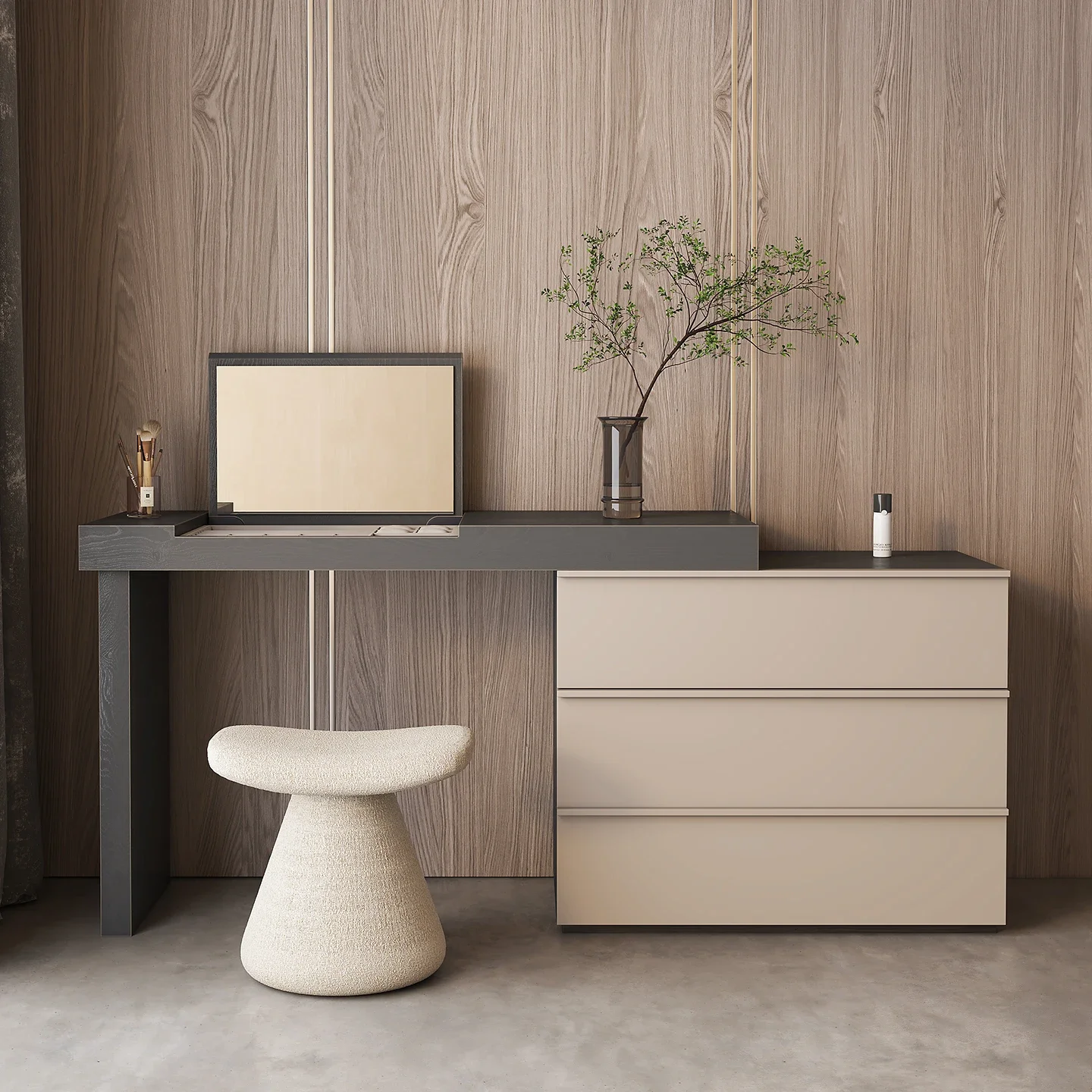 

XX39Flip solid wood dresser bedroom modern simple light luxury high-end makeup table