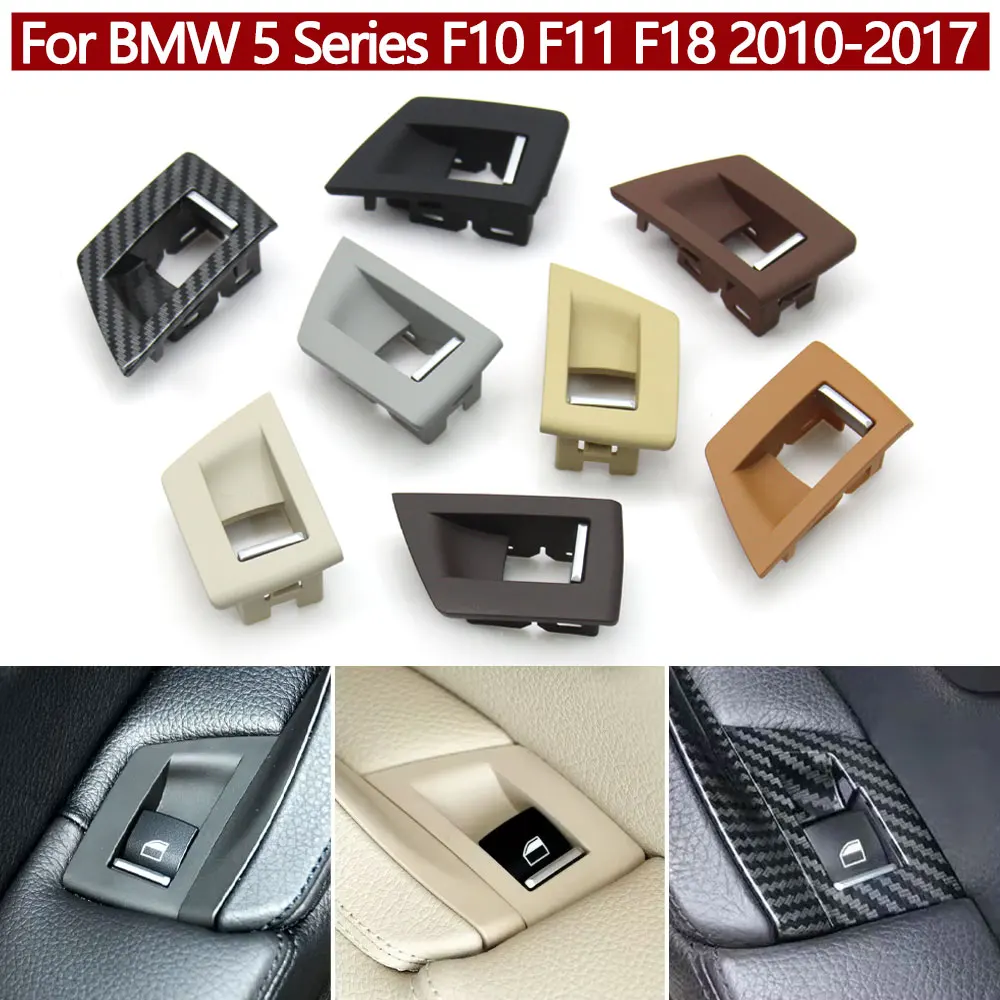 3pcs Set Car Interior Passenger Door Window Lift Adjust Switch Button Cover Trim For BMW 5 Series F10 F11 F18 520i 523i 525i 528