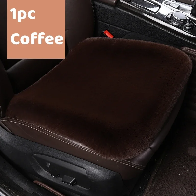 Universal Car Seat Covers Winter Cozy Plush Artificial Rabbit Fur Auto Seat Covers Interior Warm Accessories for Comfort image 4