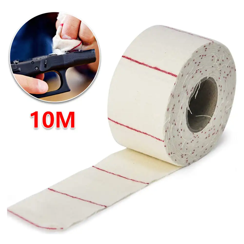 

10M Gun Cleaning Cloth Patches 5cm/10cm Wide DIY Cleaning Cotton Cloth for Rifle Handgun Pistol Shotgun Hunting Gun Cleaning Kit