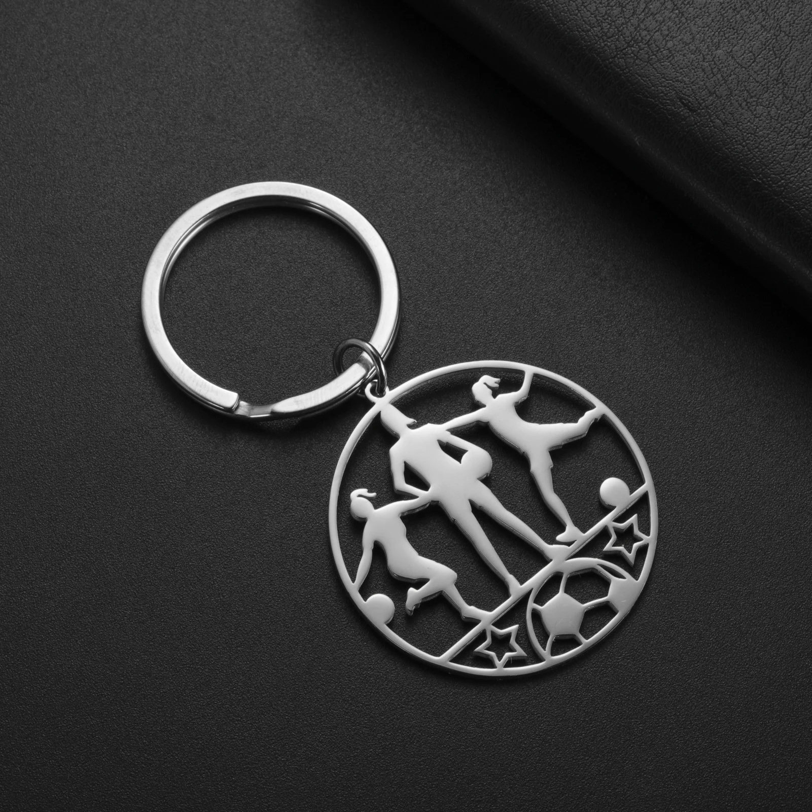 COOLTIME Sporte reignis Schwimmen Basketball Anhänger Schlüssel bund Edelstahl Sportler Schlüssel ring Auto Schlüssel bund Sport liebhaber Schmuck – Detail 22