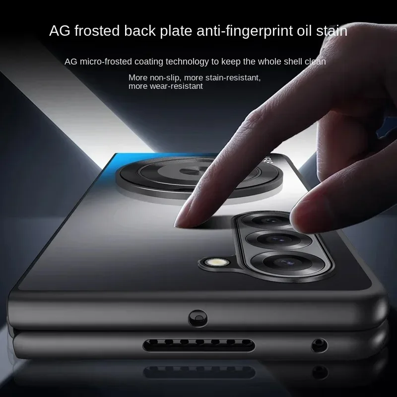 Роскошный автомобильный держатель с металлическим магнитным кольцом для Samsung Galaxy Z Fold 7, 6, 5, 4, 3, противоударные подставки Mag-safe, защитный чехол