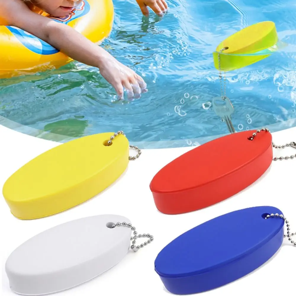 Oval Buoyant Keychain Rafting Floating Foam Canoe Acce Keyring Soft Buoy Keychain Swimming