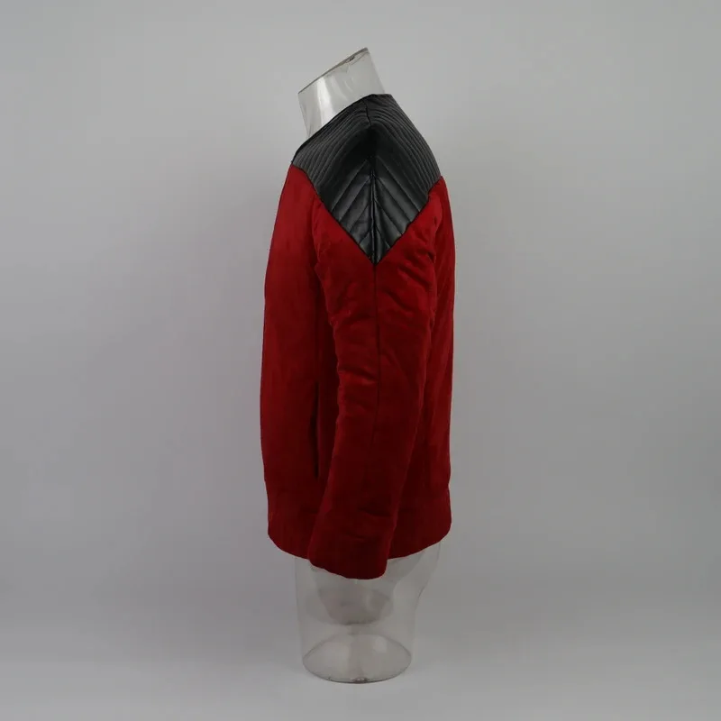 The Next Generation Captain Picard Duty Uniform Jacket TNG Red Costume Man Winter Coat Warm Cosplay Costume Prop