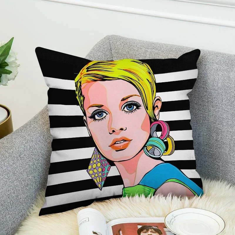 Pop Art  Luxury Pillow Cover Cushion Covers For Bed Pillows Car Sofa 45*45 Decor Home Throw Pillowcase 45x45 Cushions