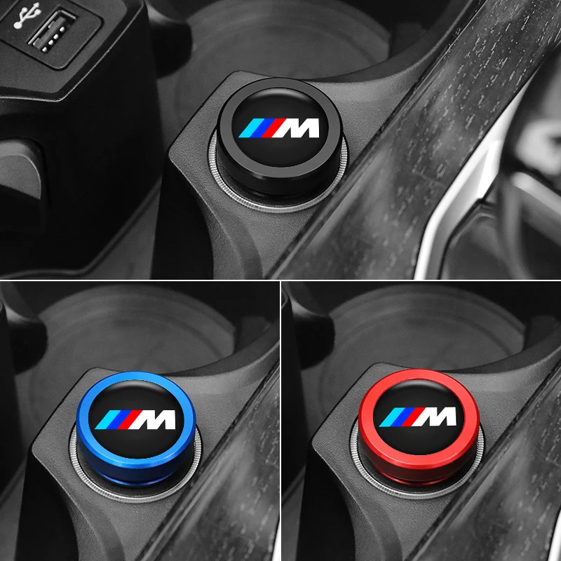 Cache-bouton de protection anti-poussière pour allume-cigare avec logo de voiture pour BMW M E34 E36 E60 E90 E46 F10 F20 F30 X5 X6 X1 M3 M5 M6 E71