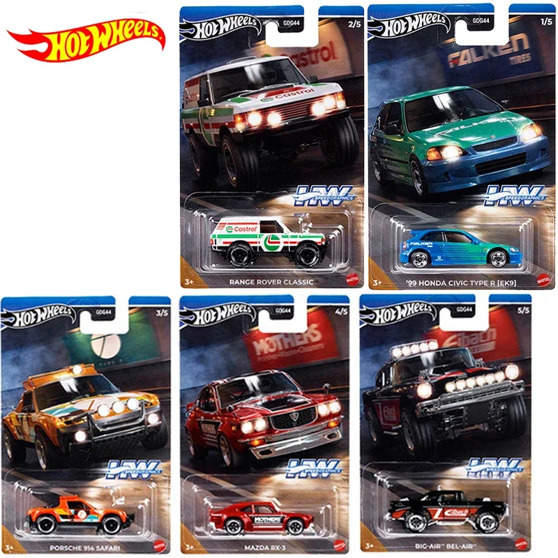 Original Hot Wheels Premium Hw Speed Graphics Car 914 Ble-air Mazda Range Rover Classic Civic Boys Toys 1/64 Metal Model Voiture