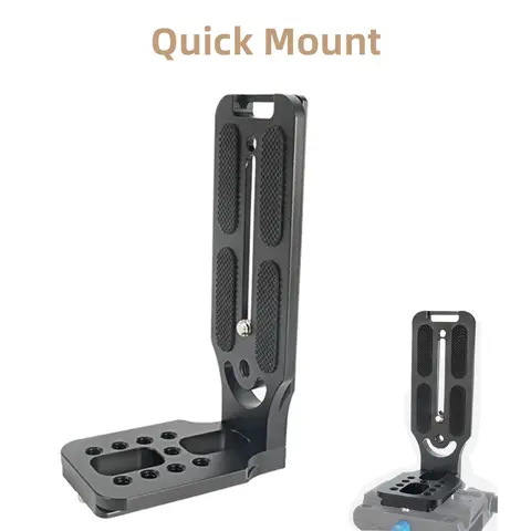 Universal L Shape Bracket Quick Release L Plate with 1/4 Screw Swiss Vertical Video Compatible for Nikon Canon Sony Fuji