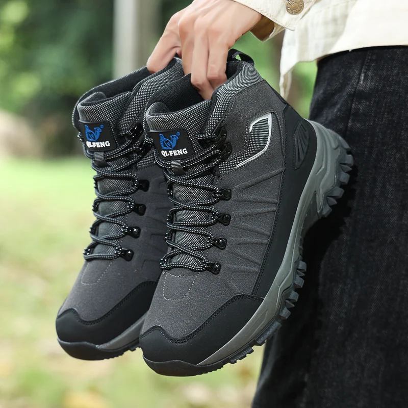 High Quality Men's Winter Anti Slip and Wear-resistant Hiking Shoes Outdoor Oversized High Top Boots Men's Work Safety Boots