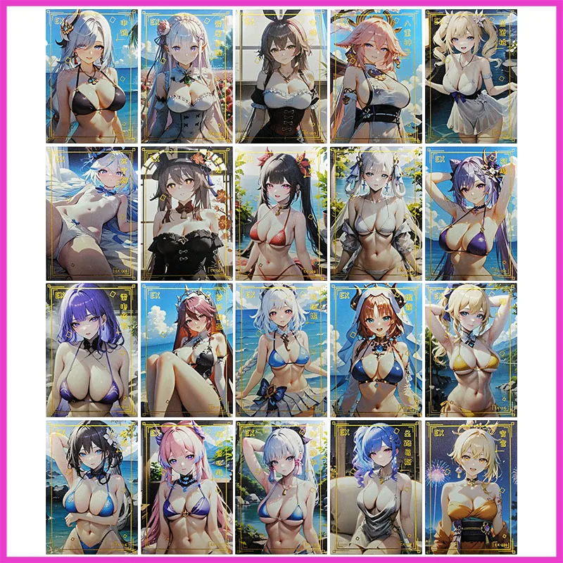 

Anime Goddess Story Rare EX A6 Collectible Card Shenhe Emilia Hu Tao Sparkle Rosaria Yoimiya Louis Toys for boys Birthday Gift
