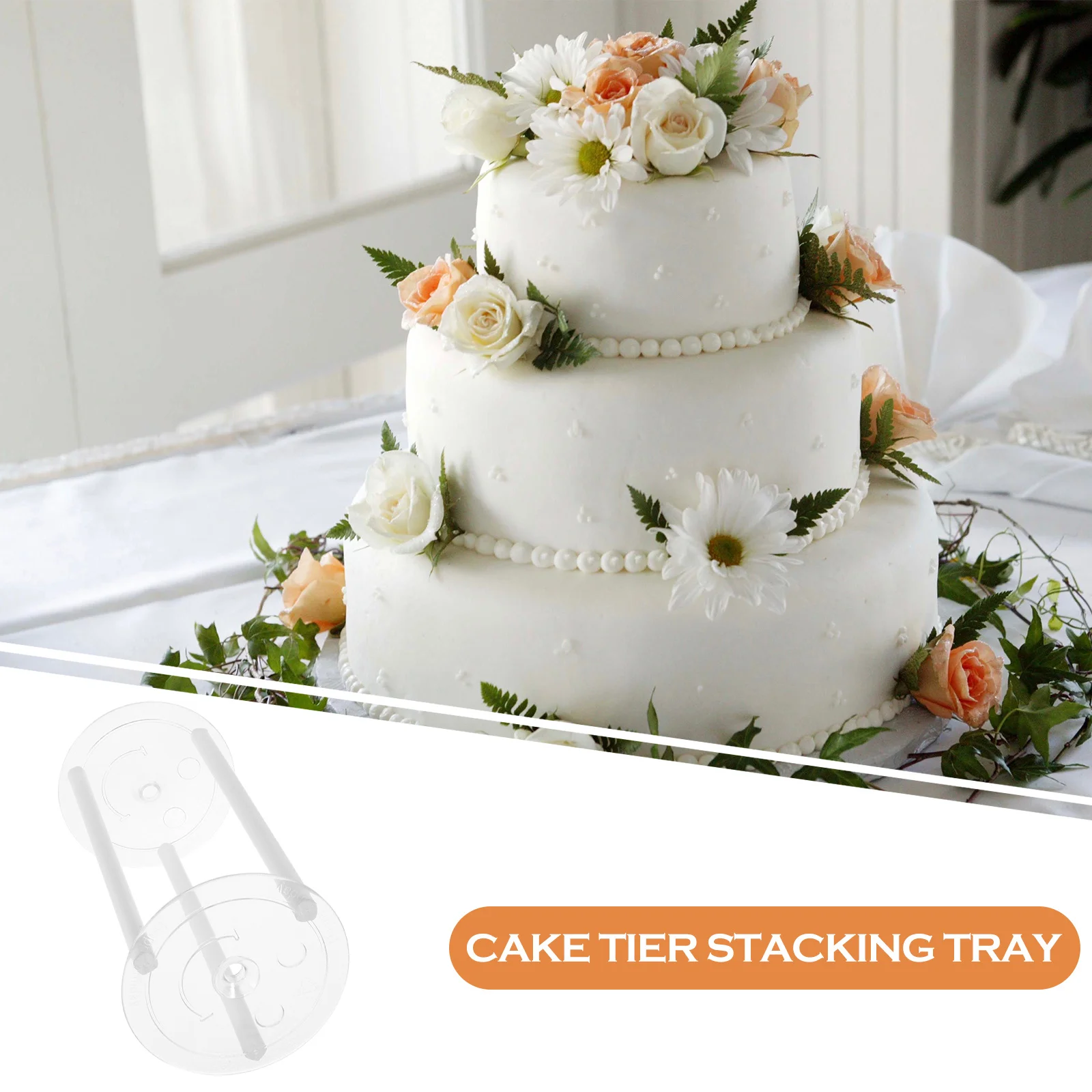 

5 set Dowel Rods Plastic Support Sticks For Tiered Cakes Floating Stand Board Base Birthday Wedding Party Cake Support