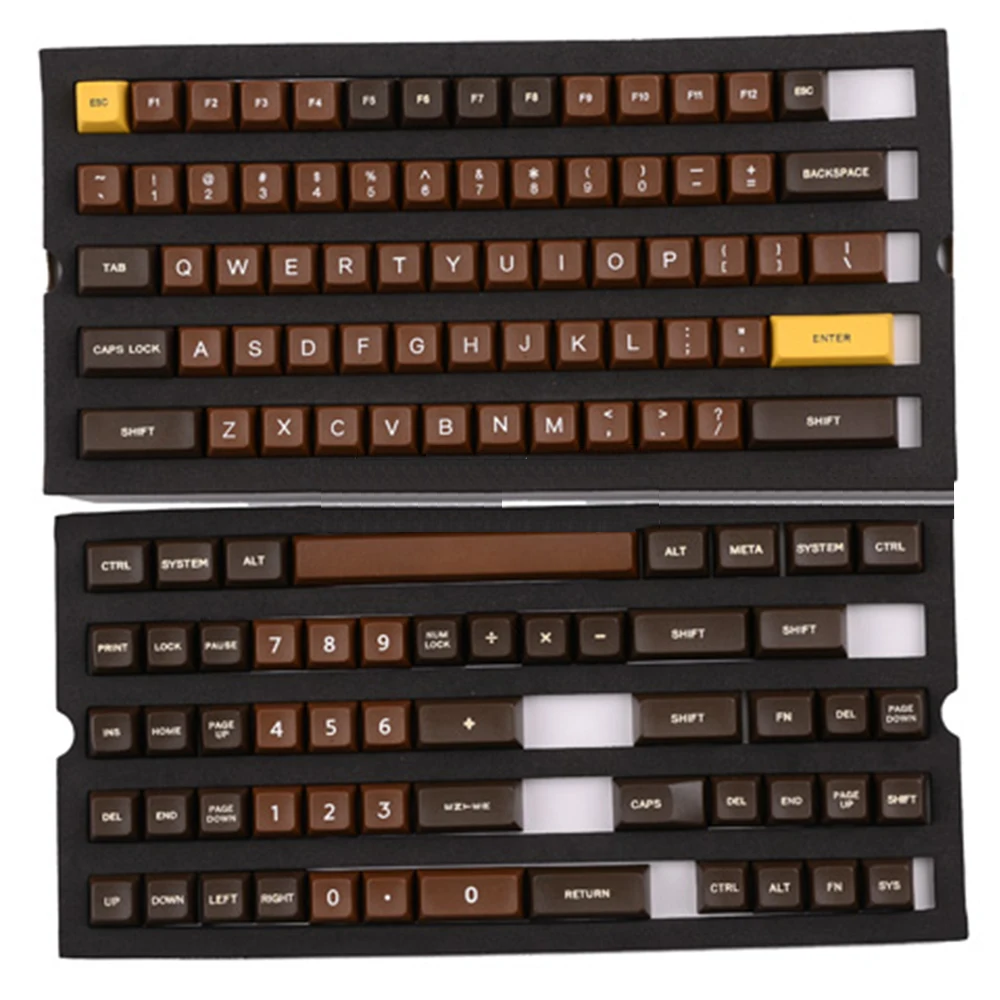 Imagem -04 - Chocolate Design SA Perfil Keycaps para Cherry mx Switch Teclado de Jogo Mecânico 122 Teclas Pbt Bola Bonés Cor de