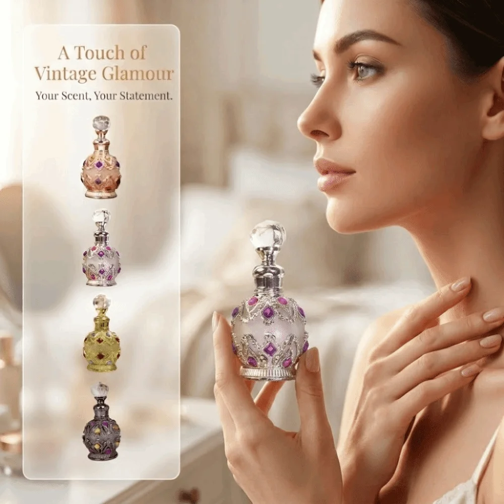 Festival Gift 15ml Bottle Luxury Crystal Split Bottle Arab Middle East Storage Glass Bottle Aromatherapy