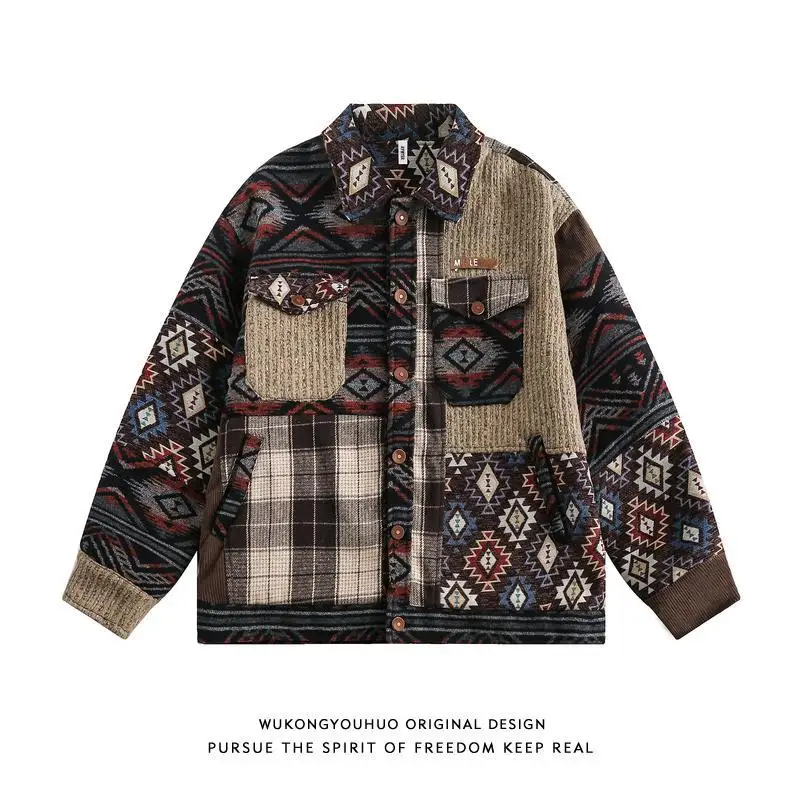 Vestes de style national pour hommes et femmes, vêtements d'extérieur patchwork, streetwear, streetwear respirant, HarakuMozambique, documents de nuits