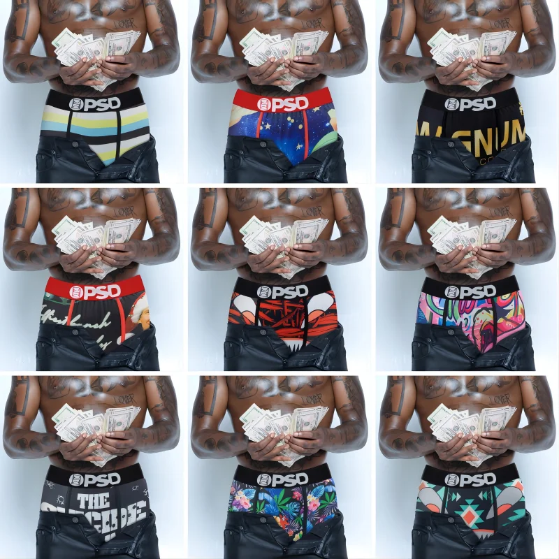 Sexy Men Underwear Boxers Breathable Mens Boxershorts Men's Panties Underpants Plus Size Fashion Print Man Boxers Briefs Trunks