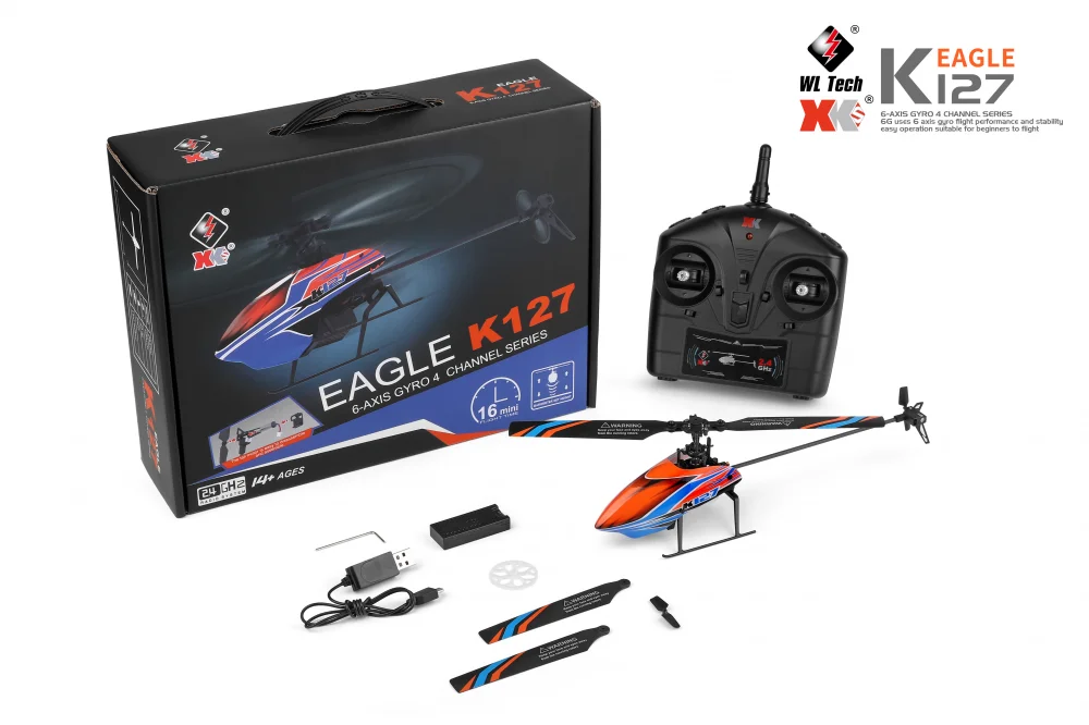 WLtoys K127 helikopter RC samolot mini dron 2.4G 4CH 6-Aixs z ciśnieniem powietrza stała wysokość RTF Model samolotu zabawki dla dzieci prezenty