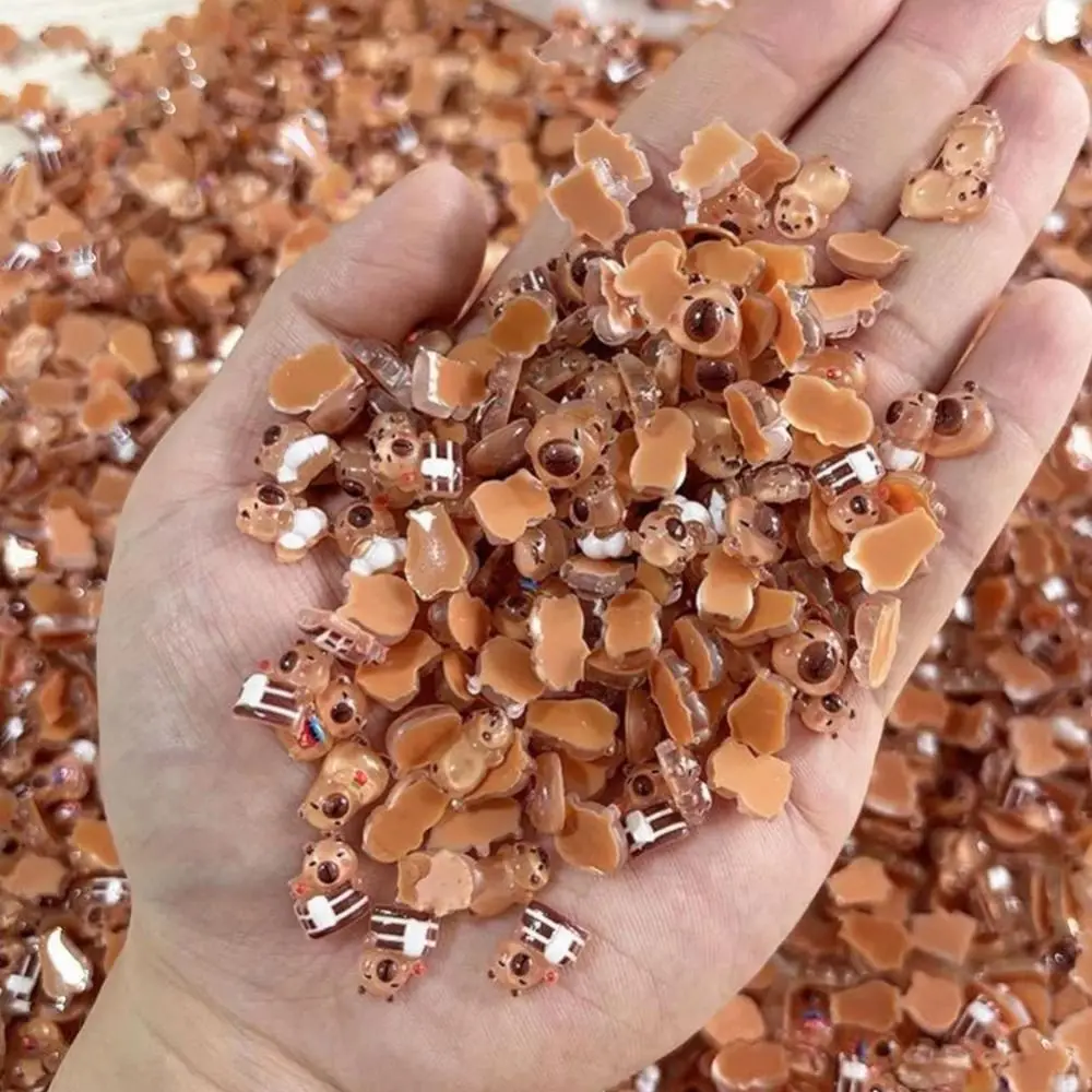 

100 pcs Mini Size Mini Capybara Miniatures Cute Design Cartoon Style Capybara Doll Ornaments Creative Accessories