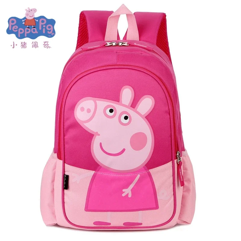 New Arrival Peppa Pig George Cartoon Character Series Canvas Student Backpack Kindergarten Backpack Children's Birthday Gift