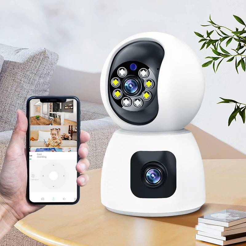 2MP WiFi IP Camera 5x digital zoom Wifi Wireless CCTV Security Cameras PTZ Dual Lens Baby Monitor Smart Home Surveillance Camera