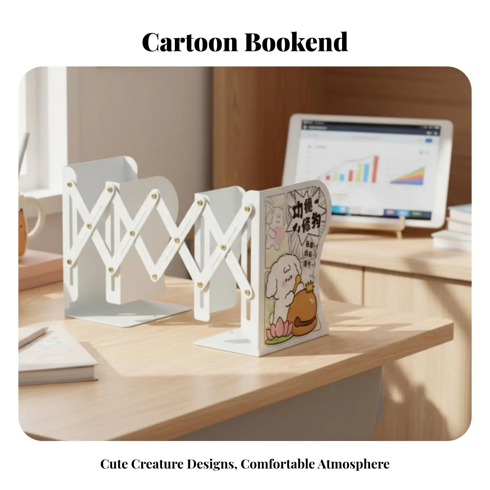 suporte-de-livros-retratil-em-formato-de-roedor-com-largura-ajustavel-tema-de-criaturas-economia-de-espaco-decorativo-para-adolescentes-mesa-escola-quarto