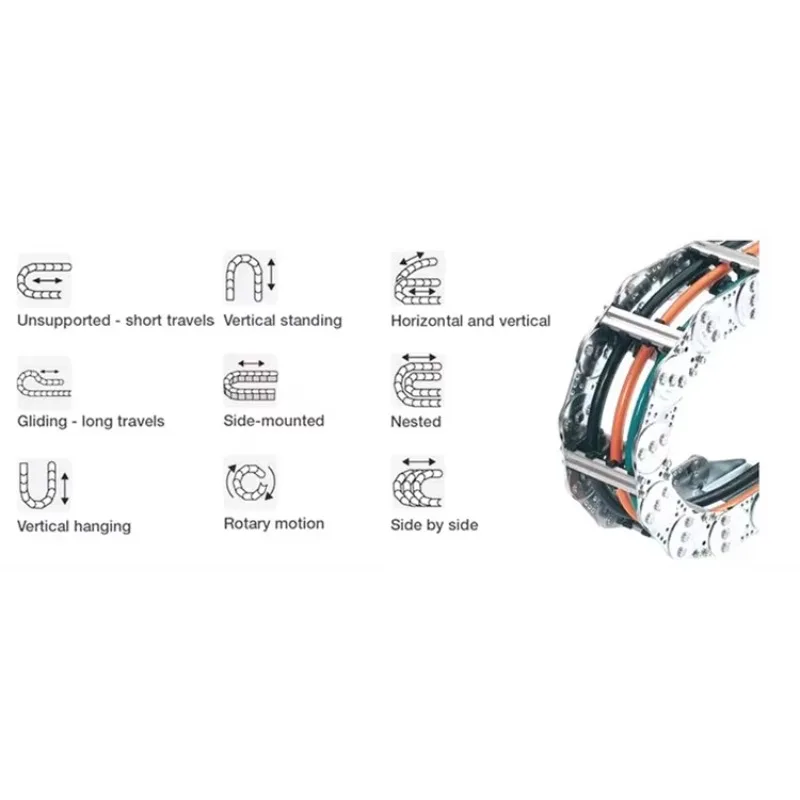 Steel Open-Type Cable Carrier Drag Chain Galvanized Cable Drag Chain  for Industrial Machinery