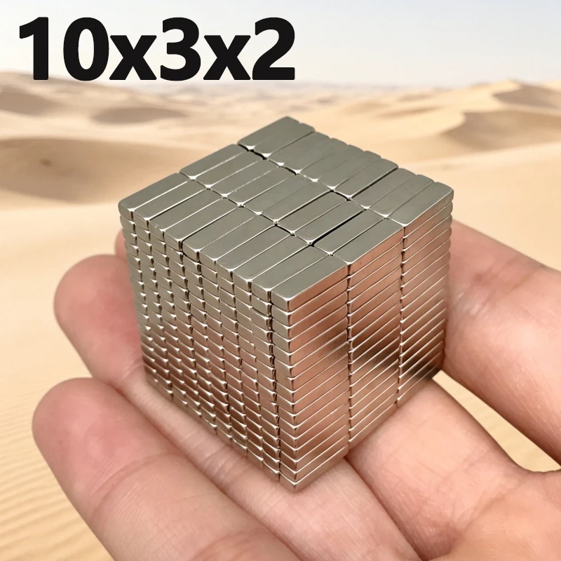 20–300 Stück 10 x 3 x 2 mm Magnet N35 NdfeB Permanentmagnet, quadratische Form, starker Neodym-Kühlschrankmagnet, 10 x 3 x 2 mm Zubehör – Detail 2