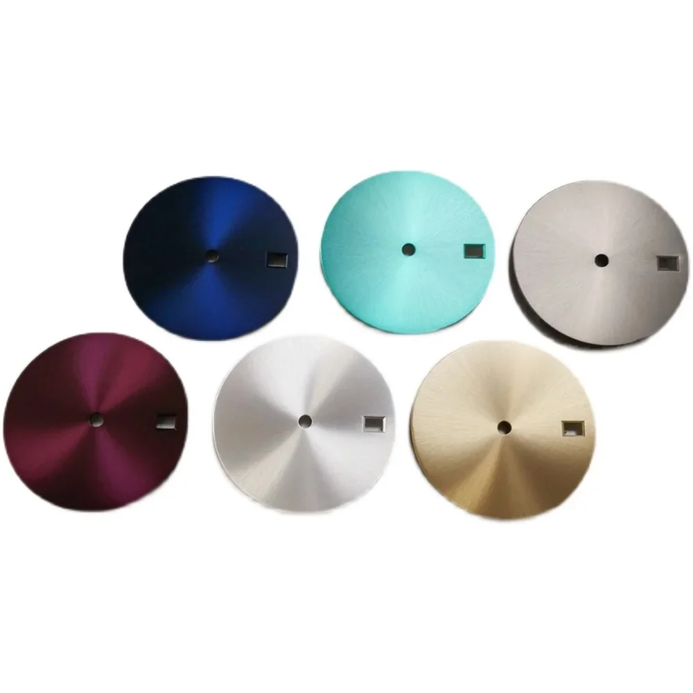 6 Solid Color Metal Watch Dial 28.5mm DIY Watch Faces for NH35/ NH36 Movement Watch Modification Accessories Customizable Dial