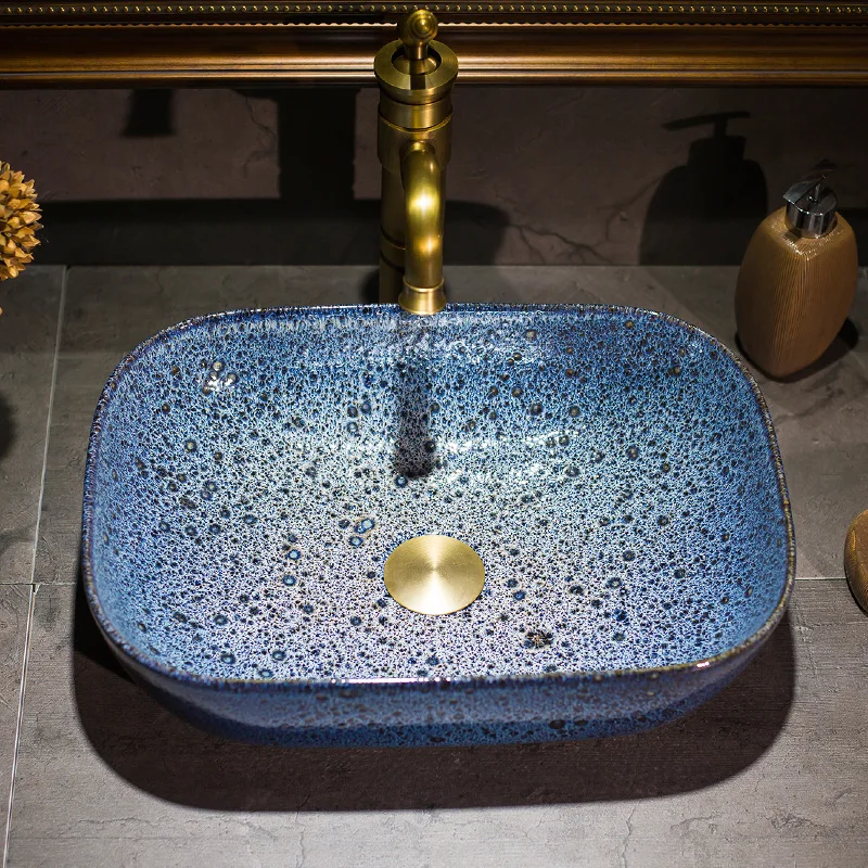 

On the table basin kiln change small east melon antique art basin household washbasin ceramic washbasin