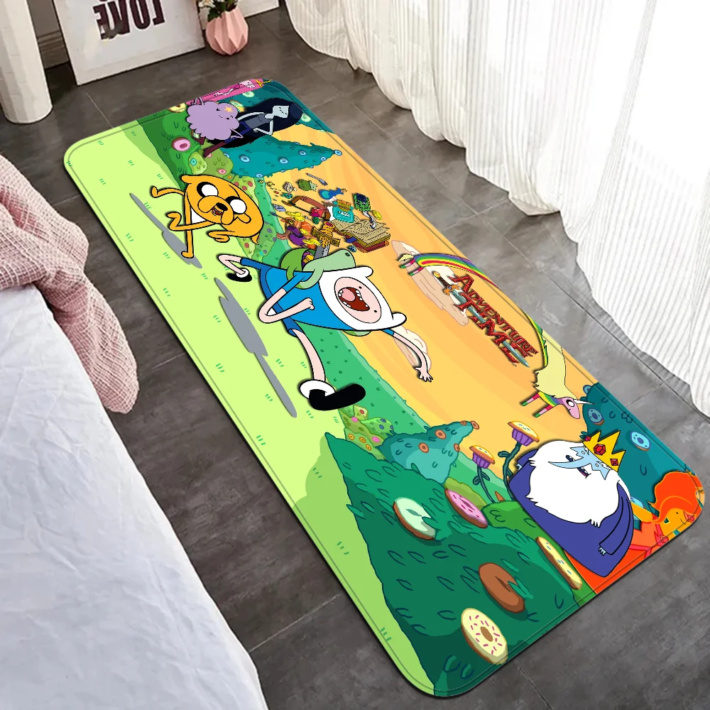 Anime A-adventure cartoon T-time Floor Mat Rectangle Anti-slip Home Soft Badmat Front Door Indoor Outdoor Mat Hotel Decor Mat