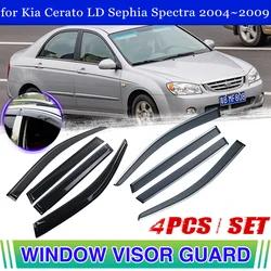 Window Visor for Kia Cerato LD Sephia Spectra Sedan 2004~2009 Door Vent Awning Sun Rain Smoke Guard Cover Deflectors Accessories