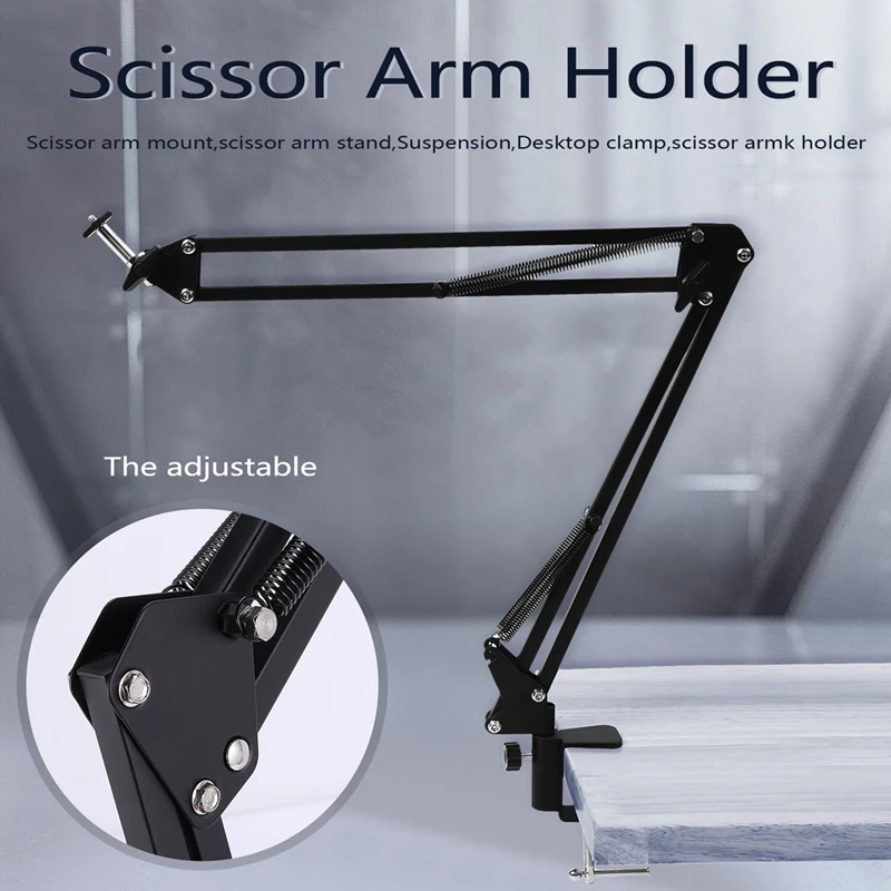 Adjustable Desktop Clamp Suspension Boom Scissor Arm Mount Stand Holder For Logitech Webcam C922 C930E C930 C920 C615