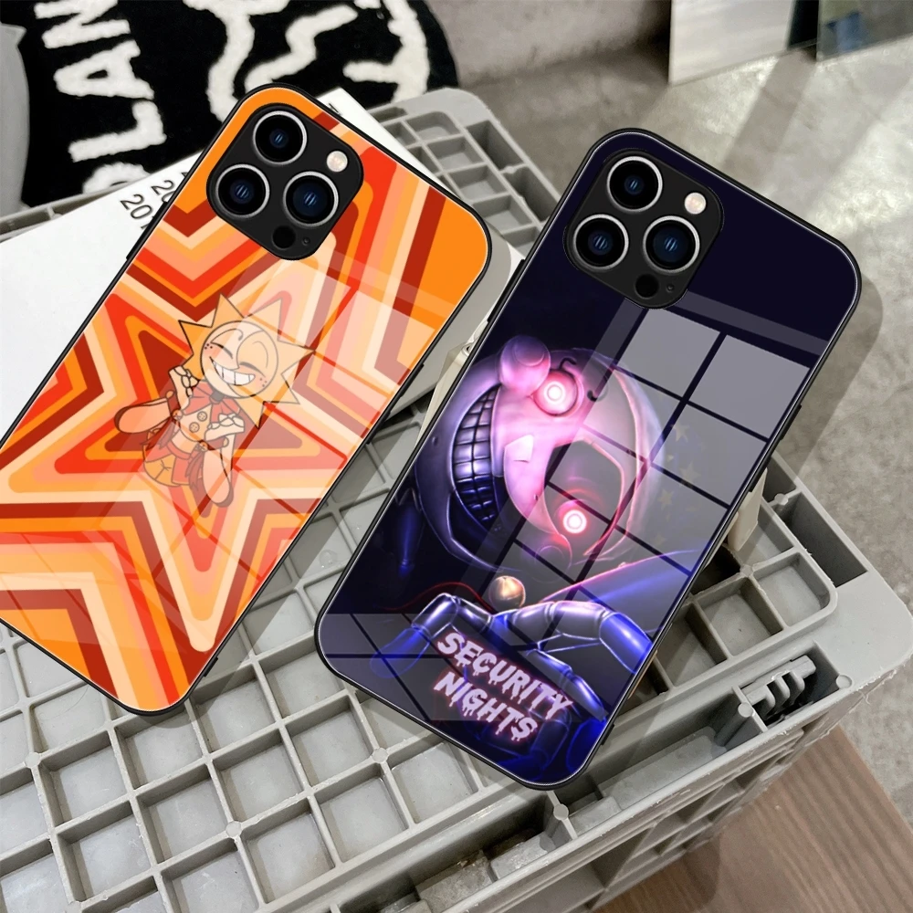 

Moondrop Fnaf Security Breach Phone Case Tempered Glass For IPhone 15 14 13 12 11 Pro Max Plus Samsung S24 Ultra S23 S22 Covers