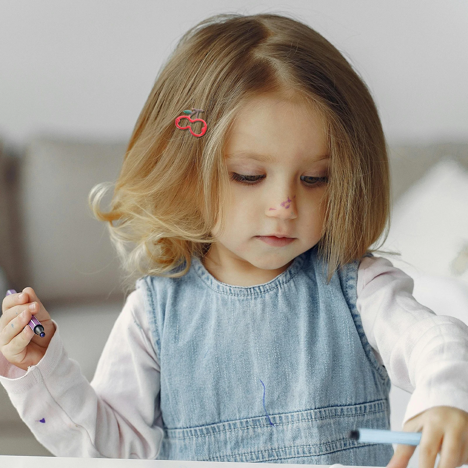 6 uds Clips de Metal para niñas pequeñas diseño de frutas accesorios para el cabello para niños pasadores lindos horquillas de moda alfileres de estilismo de frutas de dibujos animados