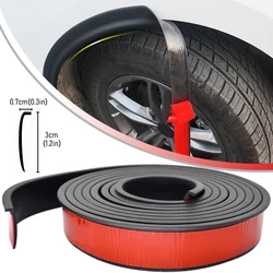 3 Meter Car Fender Flares Arches Wing Extenders Eyebrow Protector Rubber Seal Strip Mudguard Wheel Lip Body Cover Scratch Proof